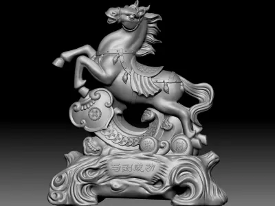 Horse Statue 3D model