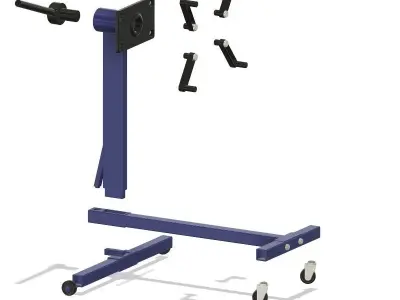 3d printable scale model engine stand 3D print model