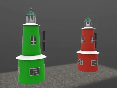 Light House Helsingor Low-poly 3D model
