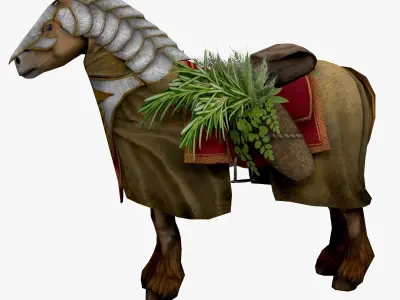Monk Horse Low-poly 3D model