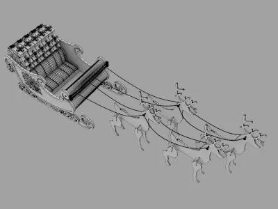  Christmas Sleigh a63 3D model