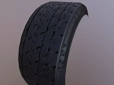 Low-poly tire bicycle Low-poly 3D model