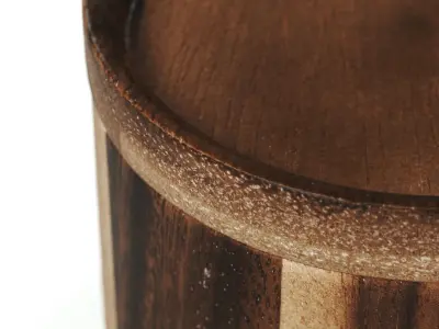 Dille Kamille - wooden box round 01 3D model