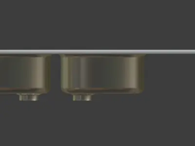 Stainless Steel Kitchen Sink 3D model