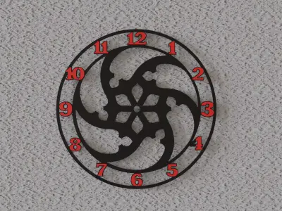 mandala 8 wall clock 3D print model