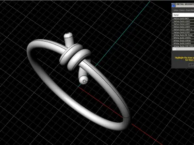 Knot ring model 668 3D print model
