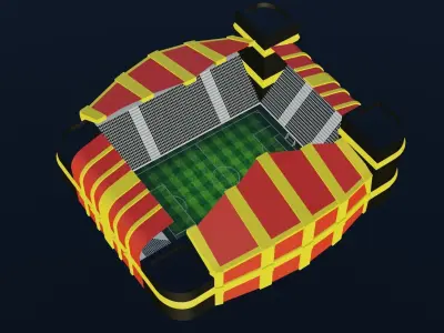 Football Stadium - Manchester United Low-poly 3D model