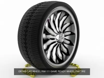 ORTAS CAR WHEEL RIM 111-112 GAME READY WHEEL 3D Model Pack