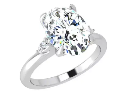 Oval Diamond Ring 3814 3D print model