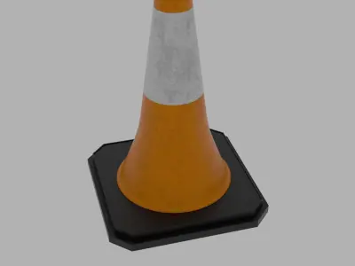 Traffic cone Free low-poly 3D model