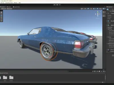 Muscle Vehicle Car Pack for Unity Low-poly 3D model