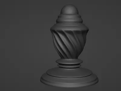 Twist planter finial 3D print model
