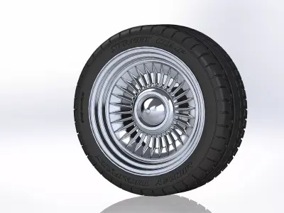 Custom wheels American Racing VF555 Conti 18inch for scale model 3D print model