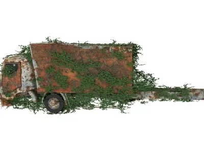 Damaged Rusted Truck 3D model