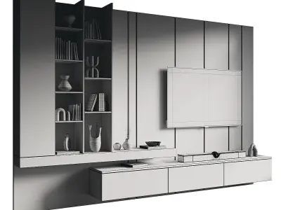 Tv wall 195 3D model