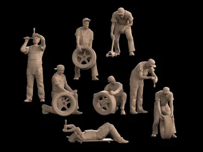 auto repair shop 3D print model