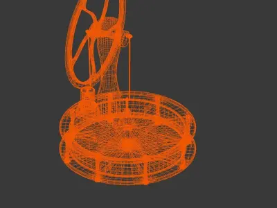 Stirling engine animated 3D model