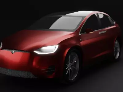 Tesla Model X 3D model from CGTrader