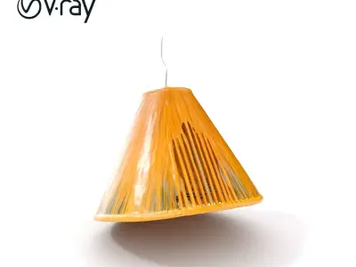 Rattan Pendant Lamp Model Pack Low-poly 3D model