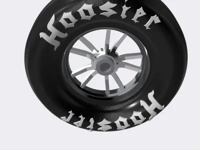 Drag Wheel COMBO Front RC Components Torx 15inch 5 stud 3D print model