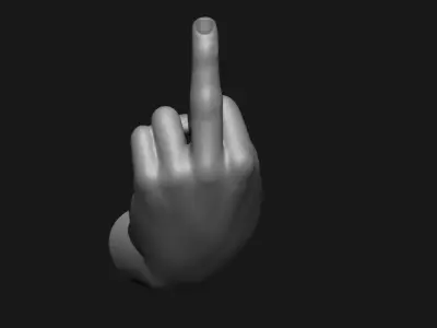 Middle Finger Printable Wall Art 3D print model