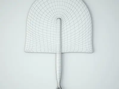 African Handwoven Fan 4 3D model