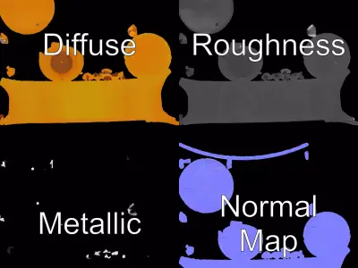 Industrial Warning Light Model Pack with Detailed Geometry Low-poly 3D model
