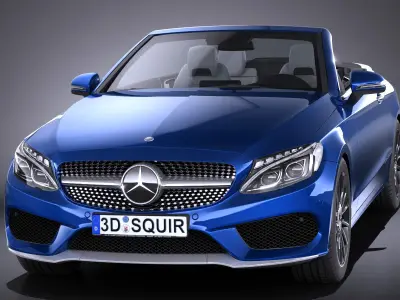 Mercedes C-Class Cabrio 2017 3D model