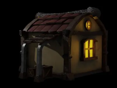 Stylized Middle-earth House Free 3D model