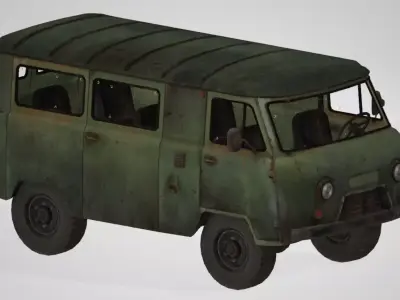 Car - VAN 04 Low-poly 3D model
