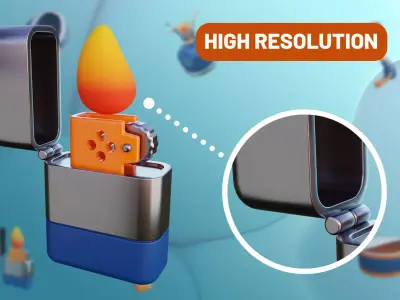 Climbing and Hiking 3D illustration 3D model