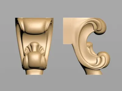 Carved Leg 3D model