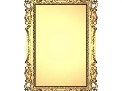 carved frame 3D model 12