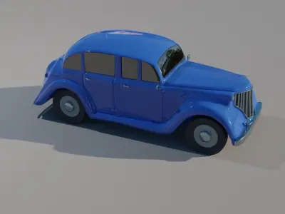  Old car without interior 3D model