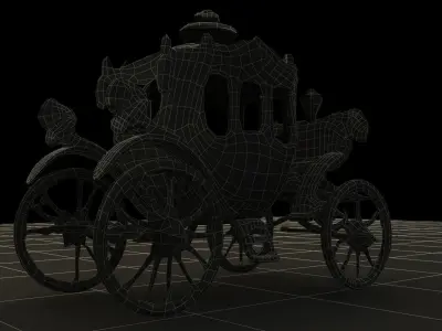 Chinese ancient carriage figure  Low-poly 3D model from CGTrader