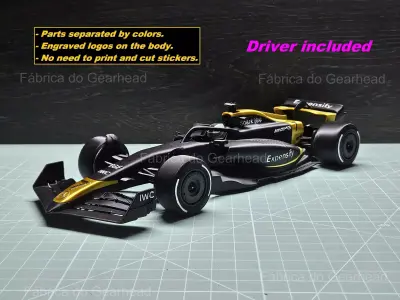 FORMULA MOVIE CAR - WITH ENGRAVED LOGOS 3D print model