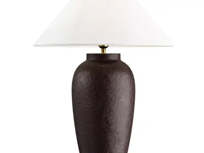 Zara Home Ceramic Linen Table Lamp 3D model
