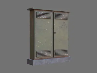 Electric Box Street Low-poly 3D model
