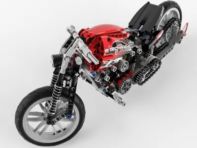 Lego Technic Motorbike Alternative 3D model