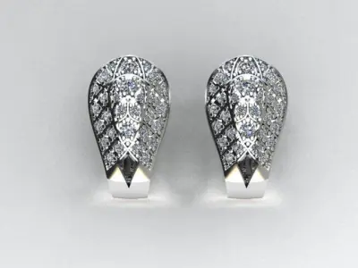 earrings jewelry 3D print model
