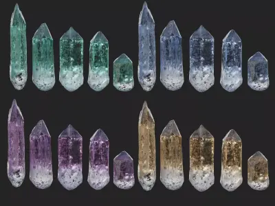 Crystal Realistic Game ready Pack Low-poly 3D model