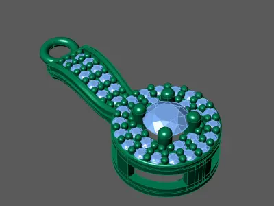 Women Pendants 3DM STL Pendant Renders Details 3D print model 3D print model