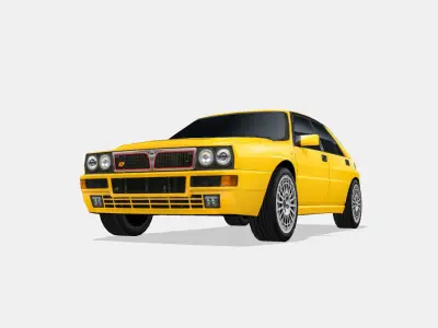 Lancia Delta HF Integrale 1992 Low-poly 3D model