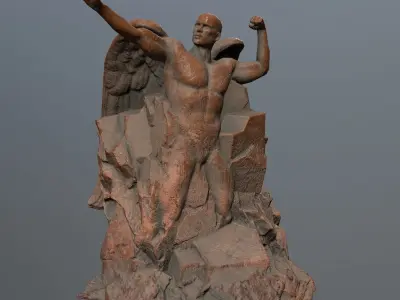 Man statue 1 Low-poly 3D model purchase