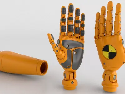 Crash Test Dummy  Robot Android mechanical hand 3D model