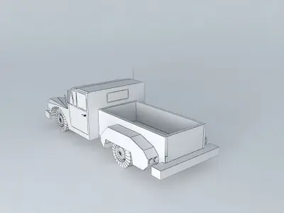 50s style truck Free 3D model