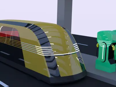 EV charging station IX 3D model