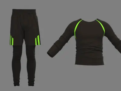 Male Sport Outfit2 Marvelous Designer 3D model