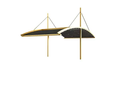 Motorized Pergola 6a brass furniture matte 3D model