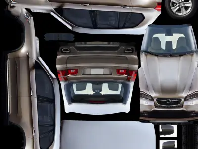 Generic SUV v8 Low-poly 3D model